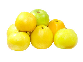 The heap of ripe apples.Isolated.