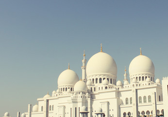 Fototapeta na wymiar Abu Dhabi Sheikh Zayed Mosque