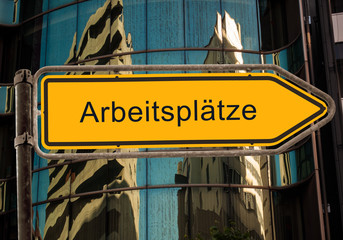 Strassenschild 42 - Arbeitsplätze