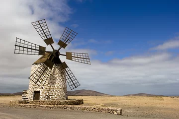 Stickers pour porte Moulins traditionelle Windmühle auf Fuerteventura