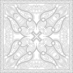 unique coloring book square page for adults - floral authentic c