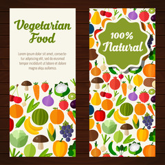Fruits and vegetables banners.