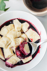 Berry Dumplings. Russian lazy pierogi
