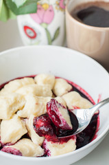 Berry Dumplings. Russian lazy pierogi