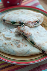 Cheese and herb tortilla