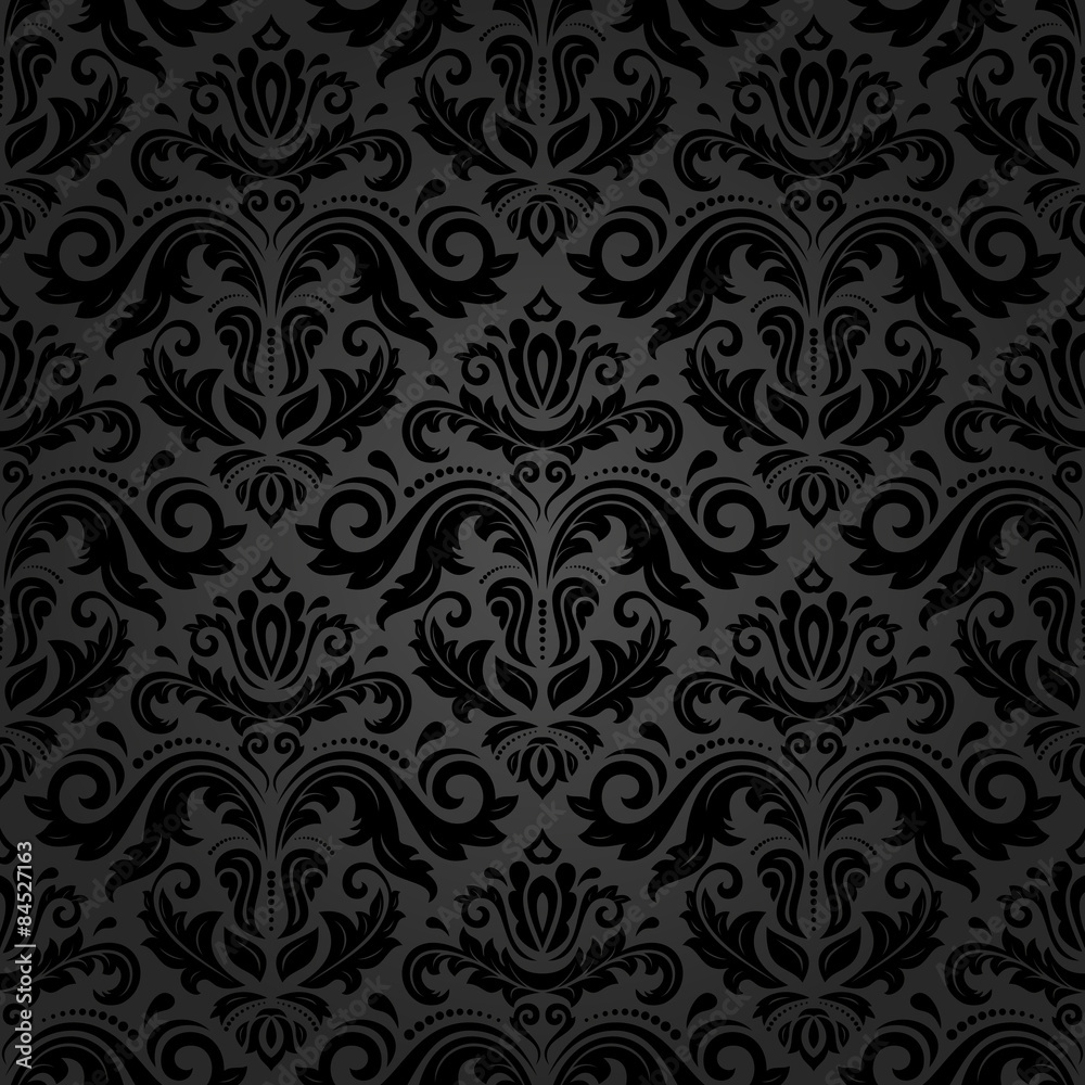 Wall mural damask seamless vector pattern