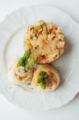 Baked Cod and Asparagus Rolls