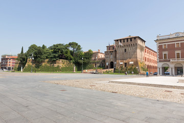 Rocca Estense e giardini pensili Lugo di Romagna .