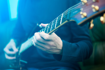 Electric guitar player