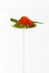 caviar on the glass