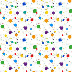 Fototapeta na wymiar colorful rainbow ink spots seamless pattern