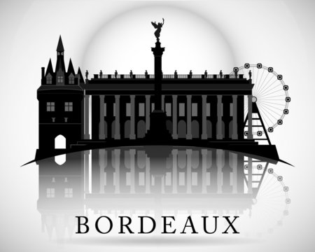 Modern Bordeaux City Skyline Design. France