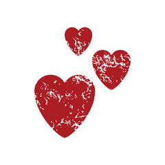 Love red grunge icon