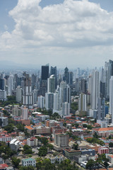 Fototapeta na wymiar Aerial shot of Panama city skyline,Panama, Central America