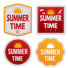 Summer time stickers set