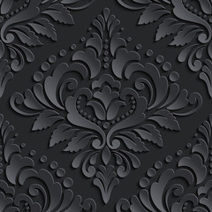 Vector damask seamless pattern element. Elegant luxury texture