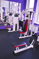 Fitness center with  equipments