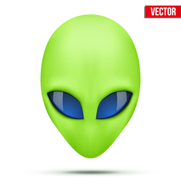 Alien head creature from another world. Vector.