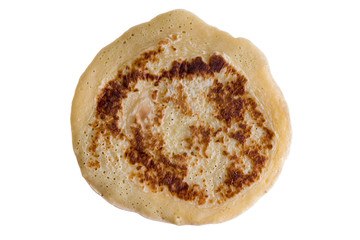 Pancake Above View on White