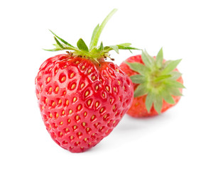 Strawberry on white background