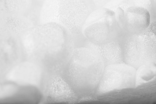 Polystyrene foam texture close up