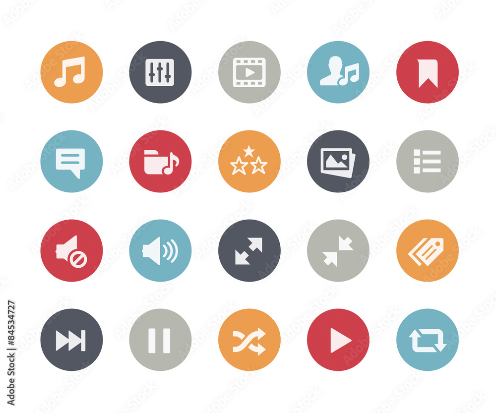 Poster web and mobile icons 7 -- classics series