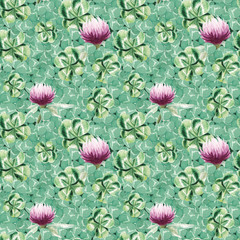 Watercolor clower pattern