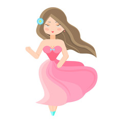 girl in a beautiful dress