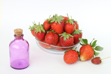 strawberry and vial
