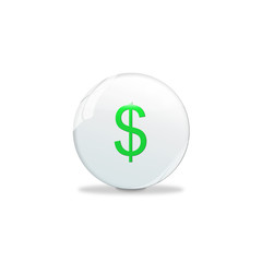 Kugel glänzend - Dollar