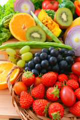 新鮮な野菜と果物