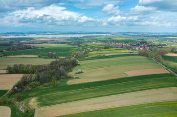 Fototapeta na wymiar Aerial view on a small village