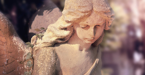 sculpture of an angel (styled vintage)