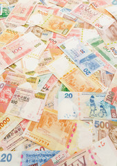 Stack of Hong Kong dollar banknote