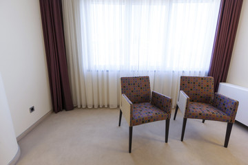Two chairs in a room