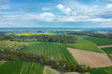 Fototapeta na wymiar Aerial view on a small village