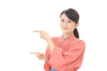 笑顔のウエイトレス