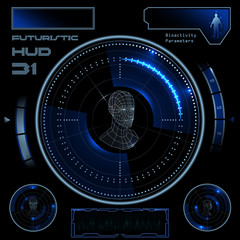 Futuristic user interface HUD