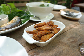 deep fried chicken wing