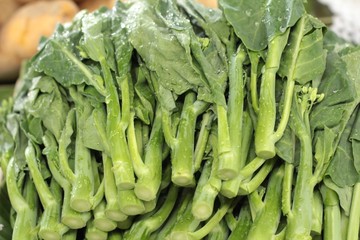 Chinese kale in the market