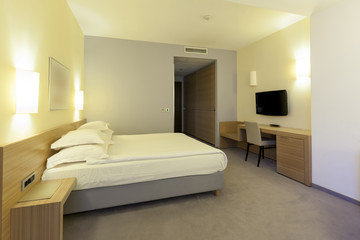 Interior of a double bed bedroom