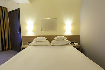 Interior of a double bed bedroom