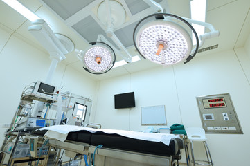 equipment and medical devices in modern operating room
