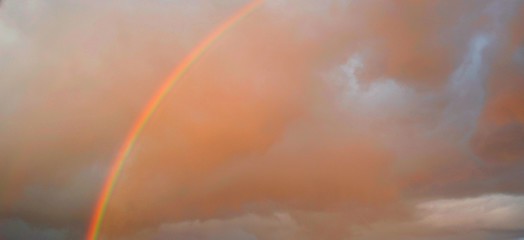 Rainbow in the evening sky.