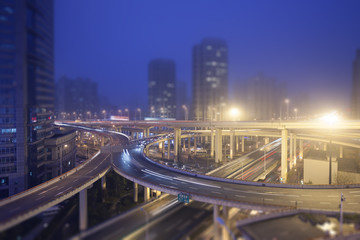 Fototapeta na wymiar City overpass, Shanghai