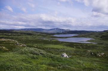 Fototapeta na wymiar Lacs en Hardangervidda