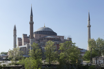 Fototapeta na wymiar Ayasofya Mosque in Istanbul, Turkey