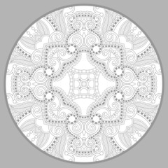 coloring book page for adults - zendala, joy to older children a