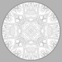 coloring book page for adults - zendala, joy to older children a