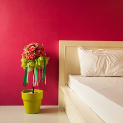 red bedroom